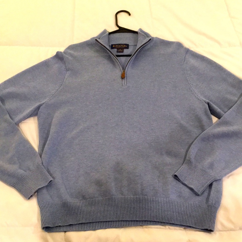 Brooks Brothers Golden Fleece Woven Pullover Blue